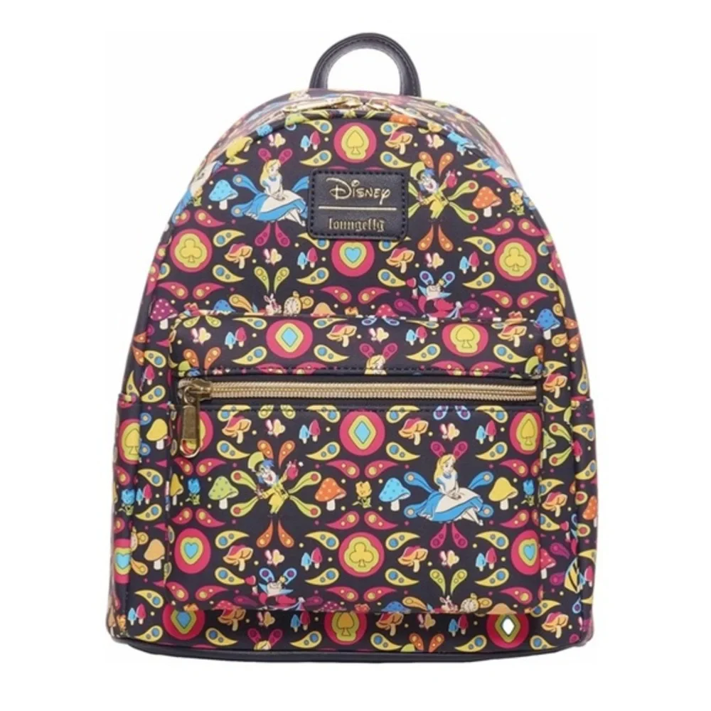 Loungefly Alice in Wonderland Retro Mini-Backpack EE Exclusive - Picture 1 of 7